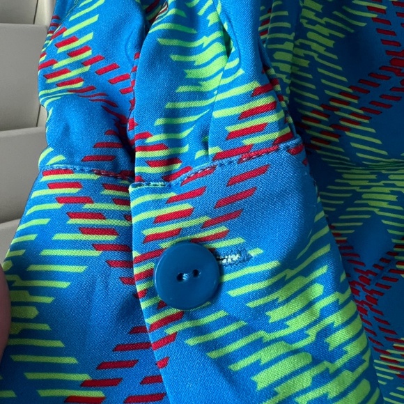 KITRI Lennox Blue Check Ruched Shirt Dress - Size Small - Picture 7 of 14